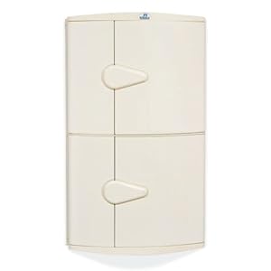 Nilkamal 2 Door Plastic Storage Corner Cabinet | Bathroom| Space & Clothes Organizer| Shelves | Living Room |Multipurpose for Home Kitchen & Office Use Nilkamal 2 Door Plastic Storage Corner Cabinet | Bathroom| Space & Clothes Organizer| Shelves | Living Room |Multipurpose for Home Kitchen & Office Use