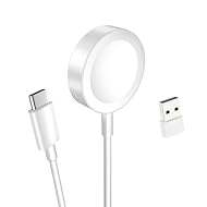 【磁気ワイヤレス充電】Watch を置くだけで自動的に充電開始。強力な磁気吸着でズレにくく、安定した充電を実現します。 【USB-Cポート＆USB-A変換アダプタ付き】最新のUSB-C接続に対応し、ノートパソコンやモバイルバッテリーでも使用可能。USB-A変換アダプタが付属しており、旧型デバイスにも便利です。 【5W安定出力・安全保護】最大5Wの安定した出力で、Watchを効率的に充電。過電流保護・過熱防止・短絡防止機能を搭載し、安全性を確保します。 【軽量＆携帯便利】 わずか数十グラムの軽量設...