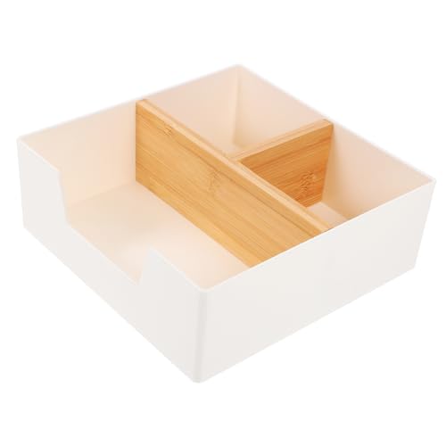 PRETYZOOM Organizer Da Banco Per Bustine Di Tè e Caffè Con Scomparti Contenitore Bianco Salvaspazio Per Zucchero e Sacchetti Adatto Per Bar Hotel e Uffici