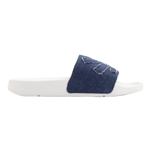 Image of WROGN Men's Anti-slip Sliders | Embossed Logo Strap | Textured Footbed