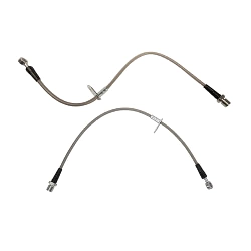 Image of TRQ Front Performance Brake Hose Set Compatible with 2003-2006 Subaru Baja 2003-2008 Forester 1999-2001 Legacy 2000-2009 Outback