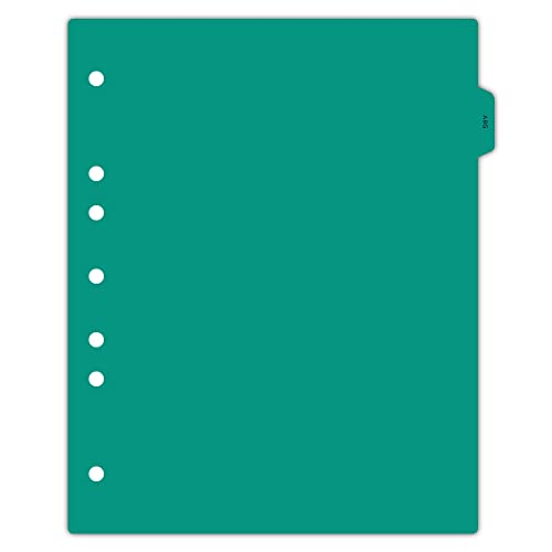 Carstens - Heavy Duty ABG Plastic Ring Binder Dividers, Side Tab, 1/9 Cut, Tab 2 Position, US Letter, Pack of 10, (2616-80) - Ideal Medical Chart Dividers for 3 Ring Binders