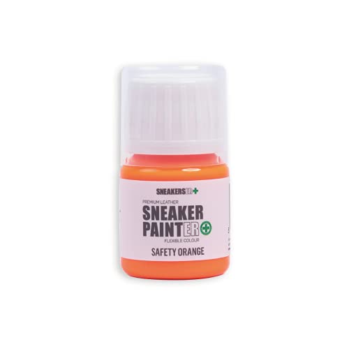 SNEAKERSER SNEAKER PAINTER Premium Leather Flexible Sneaker Paint for Sneakers, Trainers, Shoes and Footwear: SAFETY ORANGE - 30ml