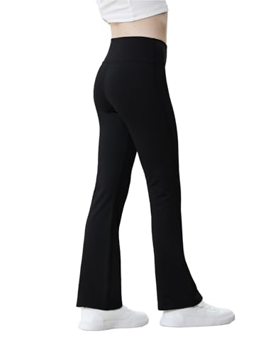 Girls Flare Leggings High Waisted Bell Bottoms Gym Active Bootcut Yoga Pants for Kids Teen