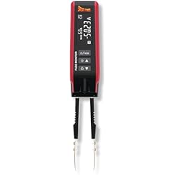 Power Probe PPFUSE Fuse Monitor - Circuit Tester for Mini, Maxi & ATC Fuses – Live Current Readings Up to 80A – Replaceable Tips, and Built-in Flashlight