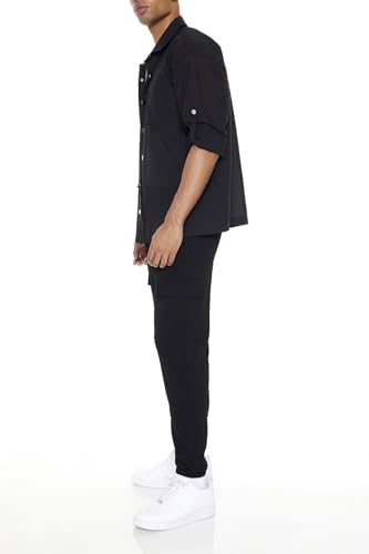 Forever 21 Men's Textured Cargo Joggers4