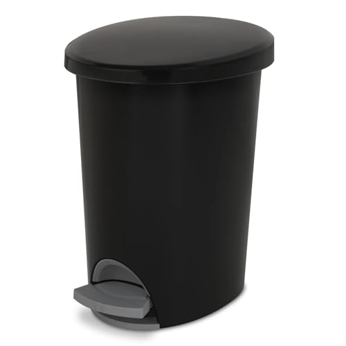 Caneca de basura pequeña de 2.6 galones con tapa y pedal miniatura 7