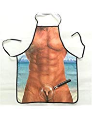 GF Wood Magnifying Glass Apron Personality Creative Funny Apron Cute Couple Aprons