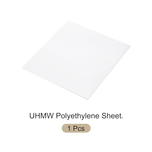 Image of 6 x 6 Inch UHMW Polyethylene Sheets, 1 /16 Inch Thick Ultra High Molecular Weight White Plastic Sheet [for Home, Industrial]