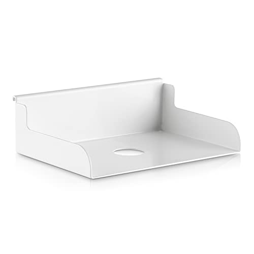 InLine Slatwall Alu-Säulen – 2er Set Für Tischmontage, Höhenverstellbar, Weiß, Perfekt Für Monitorhalter & Zubehör