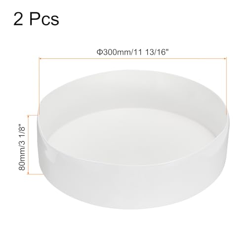 Image of uxcell 2pcs Rubber End Caps 300mm(11 13 /16 inch Inch) ID x 80mm(3 1 /8 Inch) H Vinyl Round Tube Bolt Cap Cover Screw Thread Protectors White
