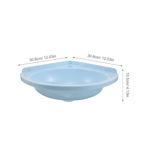 Lavabo flotante de esquina triangular en plástico para baños pequeños 3