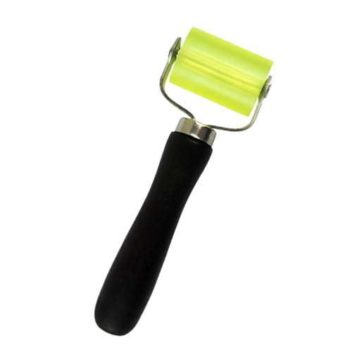 ULTECHNOVO Car Sound Deadening Roller, 6cm Wide Rubber Application Tool with Ergonomic Wood Handle for Auto Noise Insulation Mat & Heat Shield Installation, Essential for Caravan Audio Upgrade