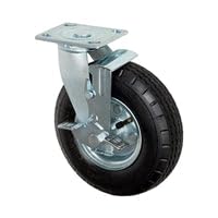 8" Pneumatic Air Filled Swivel Caster W/Brakes for Luggage Carts