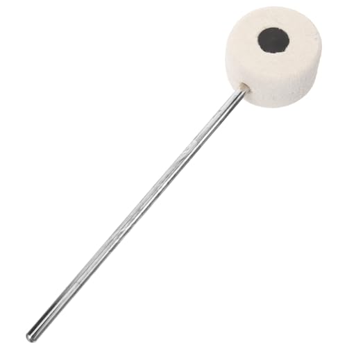 WHAMVOX Replacement Bass Drum Pedal Beater Felt Mallet Hammer for Bass Drum Accessories Silver Color