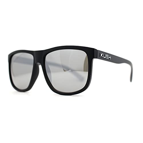 Image of SA106 Mens Kush Classic Matte Black Frame Sport Horn Rim Sunglasses