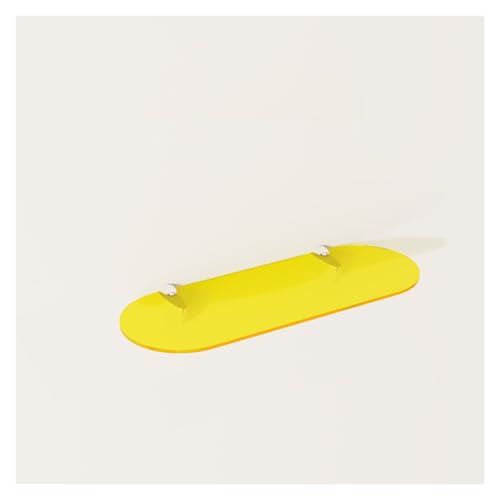 Genérico Estante de Almacenamiento de Pared acrílico, estantería for Colgar en la Pared, partición Decorativa, Estante de Almacenamiento con Panel de exhibición de una Palabra(Yellow,120x15cm/47x6in)
