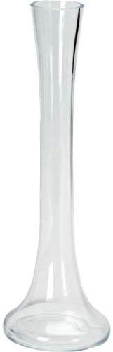 12 x 40cm Glass Lily Vase Clear Round Hollow Narrow Table Wedding Display