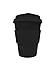 Premium Reusable Coffee Cup for Travel To Go 12oz | Takeaway Bamboo Mug with Lid & Spill Stopper | Plastic & BPA Free | Dishwasher Safe Portable Eco Cup | Organic Bamboo Fiber | Black