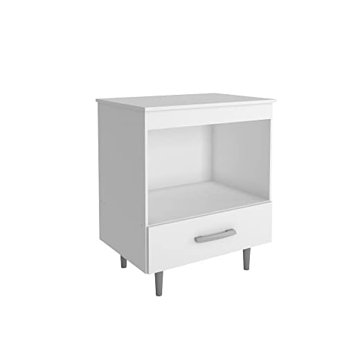 Poliman Móveis Balcão Multiuso 1 gaveta para forno e cooktop branco