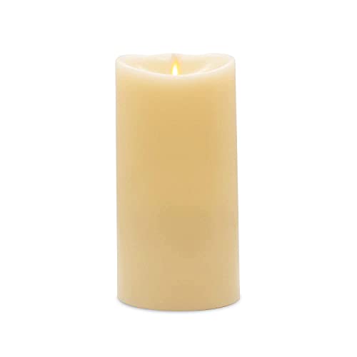 Matchless Candle Co. Flammenlose Stumpenkerze, 17,8 cm, Elfenbeinweiß, bewegliche Flamme, LED, batteriebetrieben, Vanilleduft Cover