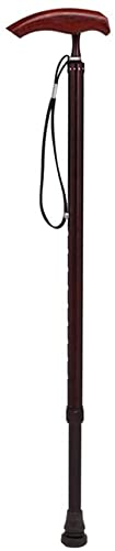 LXYST Canes Walkers for Seniors Crutch Aluminum Anti-Skid Hiking One-Legged Walking Stick with Red Rosewood T-Handle rollator Walker, Mobility Aid
