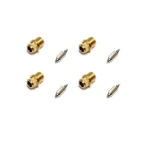 WRDFTGFMG Motorcycle Engine Carburetor Repair Kit Floating Needle Valve Rebuild Parts Compatible VM36 VM38 VM 36 38 MM SM-07080 Universal(4 SET)(4 SET)