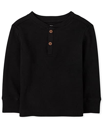Image of The Children's Place Boys and Toddler Long Sleeve Thermal Henley Shirt