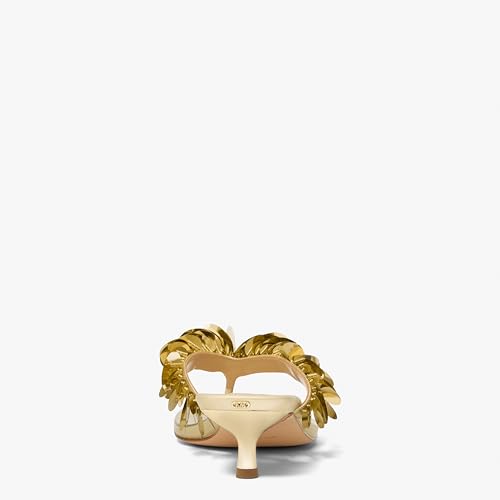 Michael Kors Women's Loretta Mid Thong, Silver-Tone Hardware, Pale Gold, 8 by Michael Kors - Used condition - Image 2