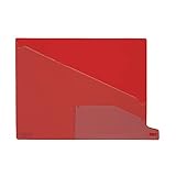 Pendaflex 13561 End Tab Vinyl Outguides, Bottom Tab Printed Out, 2 Pockets, Letter, Red, 25/Bx