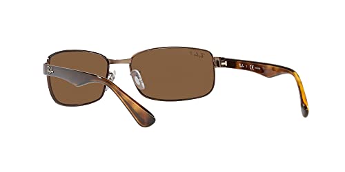 Ray-Ban Rb3478 Rectangular Sunglasses, Brown Frame/Brown Polarized, 60 Mm #TOP5