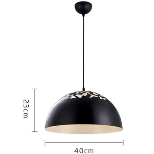 Lámpara de suspensión LED E27 de aluminio con diseño semicircular hueco 2