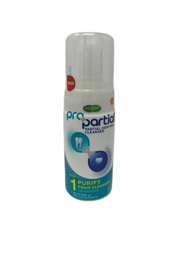 Polident Propartial Step 1 Antibacterial Partial Denture Cleanser Foam, 4.2 Oz, 3 Pack