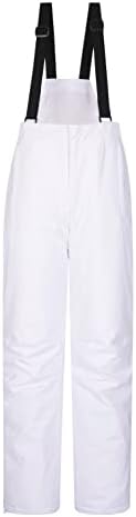 Mountain Warehouse Moon Womens Ski Pants - Snowproof Suspenders White 10