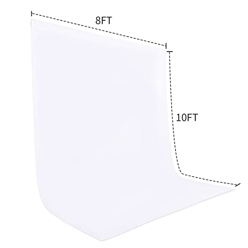 Sugargirl White Backdrop Background For Photography, 8X10Ft Photo Backdrop White Screen Photo Booth Backdrop For Photoshoot Party Video(1 Panel) #TOP1