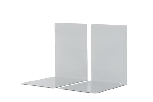 Serre-livre en métal élégant gris pour organiser votre bureau à la maison avec style
