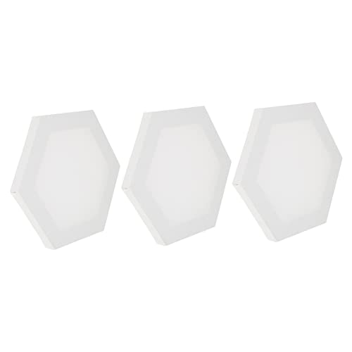 Lienzos hexagonales de algodón Artibetter pack de 3 paneles blancos para pintura 2