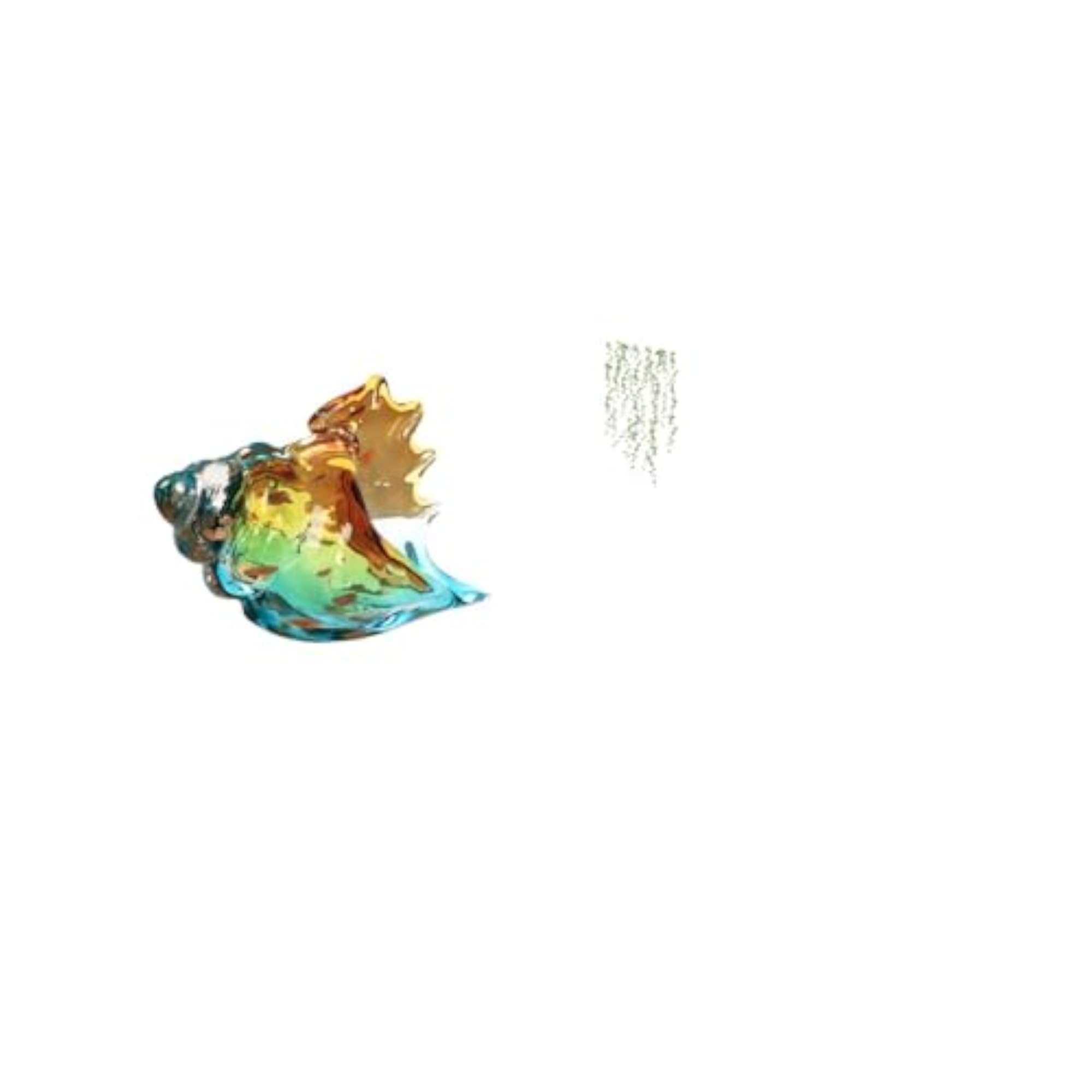 Elegant Green Sea Animal Glass Figurine