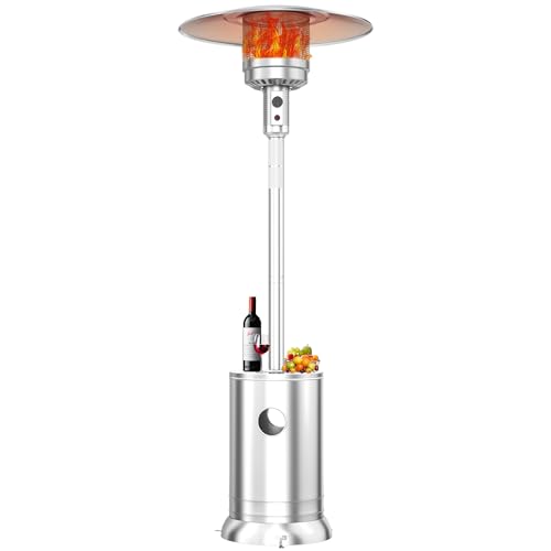 DIAMONDFORGE 50,000 BTU Stainless Steel Propane Patio Heater, Double-Layer Burner