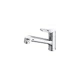 LIXIL(リクシル) INAX キッチン水栓 浄水器内蔵シングルレバー混合水栓 ハンドシャワー付 [RJF-1071Y] (水栓 + 浄水カートリッジ 1本) RJF-771YA後継品 蛇口 PFAS/PFOS/PFOA除去対応 アルミニウム 樹脂 研磨 シルバー