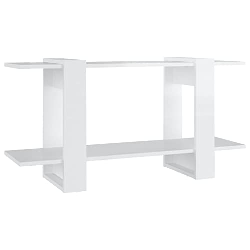 Yuhi-Hqyd Book Cabinet,Shelves For Bedroom,Tall Bookshelf,Cubby Storage Organizer,Cube Organizer,For Bedrooms,Bedroom,Closet, High Gloss White 39.4"X11.8"X20.1" Engineered Wood #TOP2