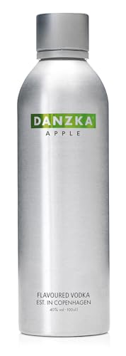 DANZKA Apple – 1 L Premium Vodka mit 40 % vol. in der Aluminiumflasche – Skandinavisches Design est. in Copenhagen