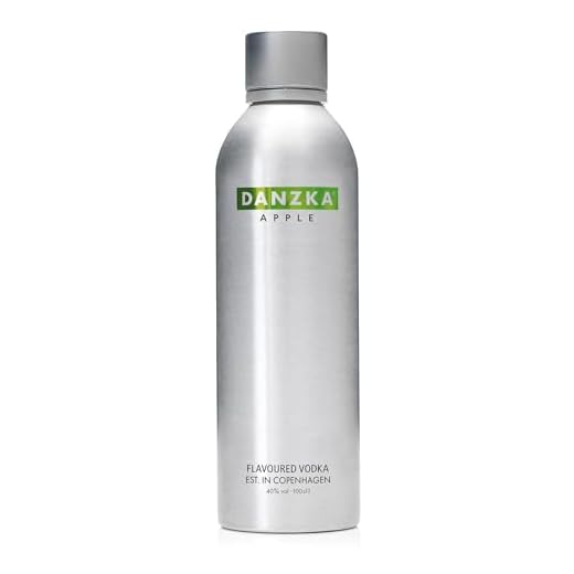 DANZKA Apple – 1 L Premium Vodka mit 40% vol. in der Aluminiumflasche – Skandinavisches Design est. in Copenhagen