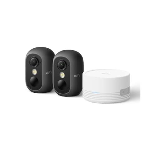 eufy Security eufyCam C35 2-Cam Kit, Wireless Security Indoor/Outdoor Camera, Magnetic Mount, Color Night Vision, Local Storage, No Monthly Fee, IP67, Facial Recognition, Solar Panel Compati