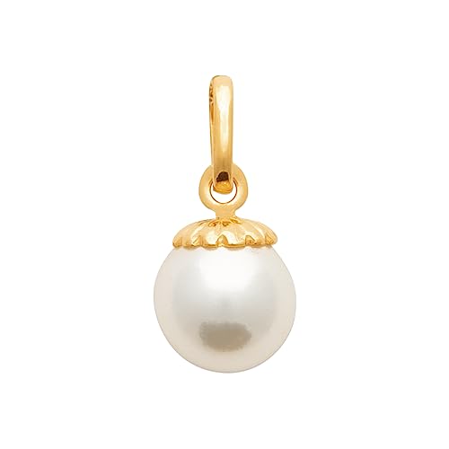 Pendentif en plaqué or 18 carats Tata Gisèle avec une délicate perle nacrée