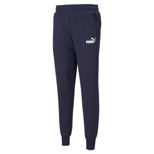 PUMA メンズ エッセンシャル ロゴ フリース スウェットパンツ (プラスサイズあり), ピーコートクローズドレッグAh21, Small（Amazon）