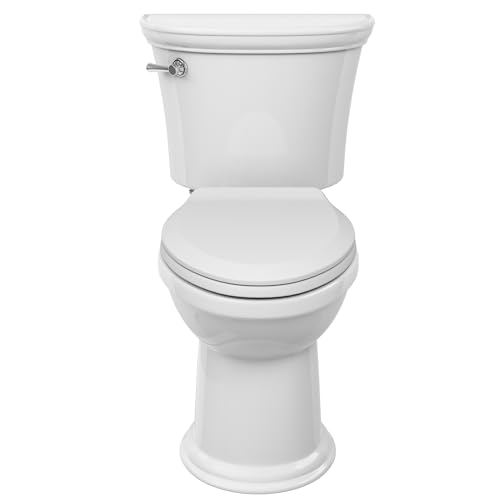 American Standard 611AA001.020 Heritage VorMax Two-Piece Toilet with Slow-Close Seat and Wax Ring, Elongated Front, Chair Height, White, 1.28 gpf by American Standard - Image 6