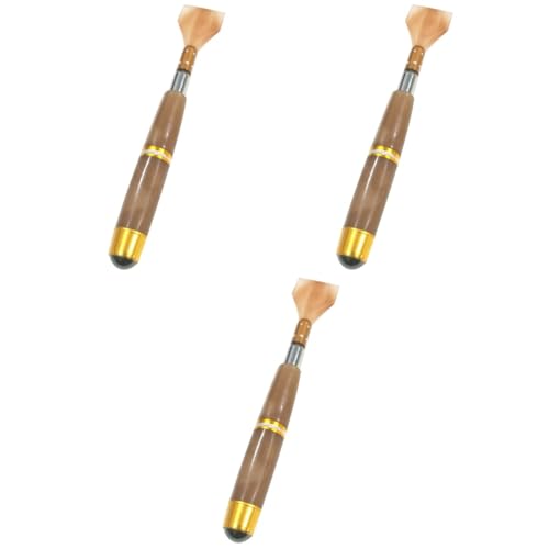 PATKAW 3 Piezas rascador de garras galleta de espalda rascador de espalda manual arrascador para espalda back scratcher rascador de acero inoxidable rascador de espalda flexible Brown