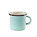 FANMEX - Fantastik - Taza acero esmaltado estilo vintage 8 cms (400 ml) - Calidad máxima (Azul claro)