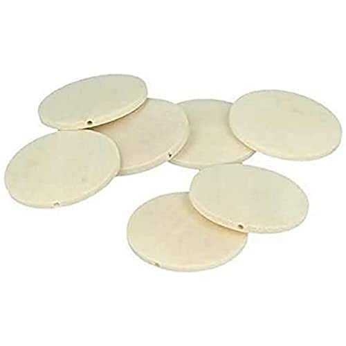 Artemio 10 Perles Plates en Bois 40 mm